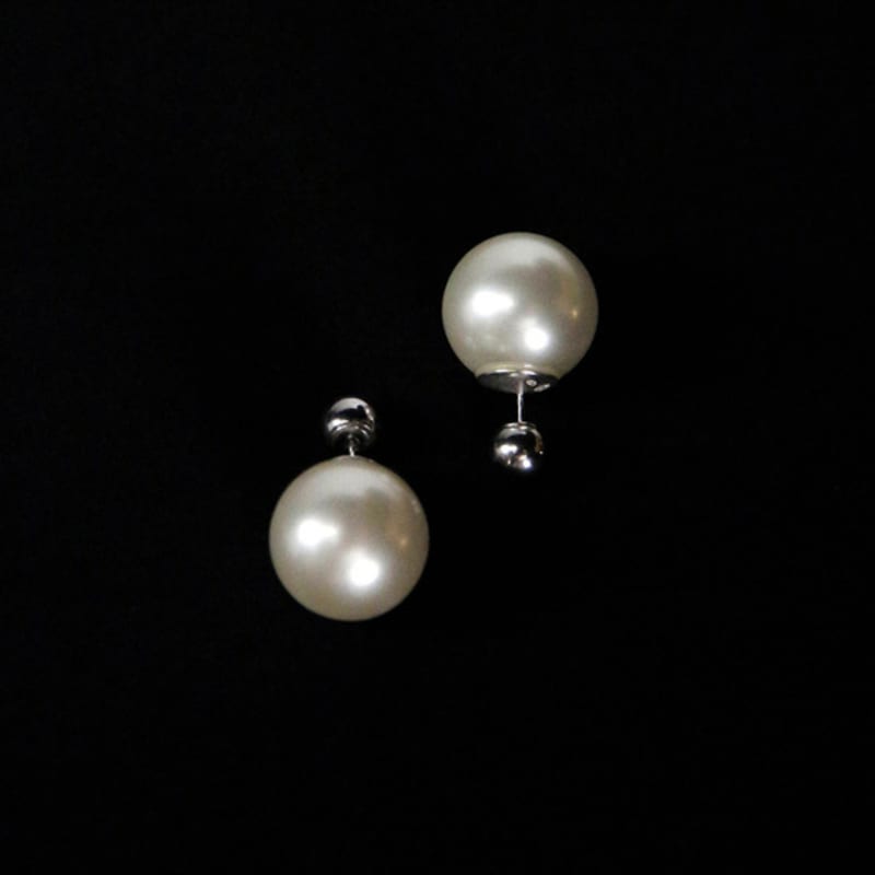 Baked Alaska 20mm Faux Pearl Earrings
