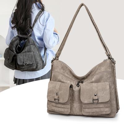 Damentasche Große Kapazität Umhängetasche Weiches Leder Tragetasche Pendler Schulter Crossbody Tasche