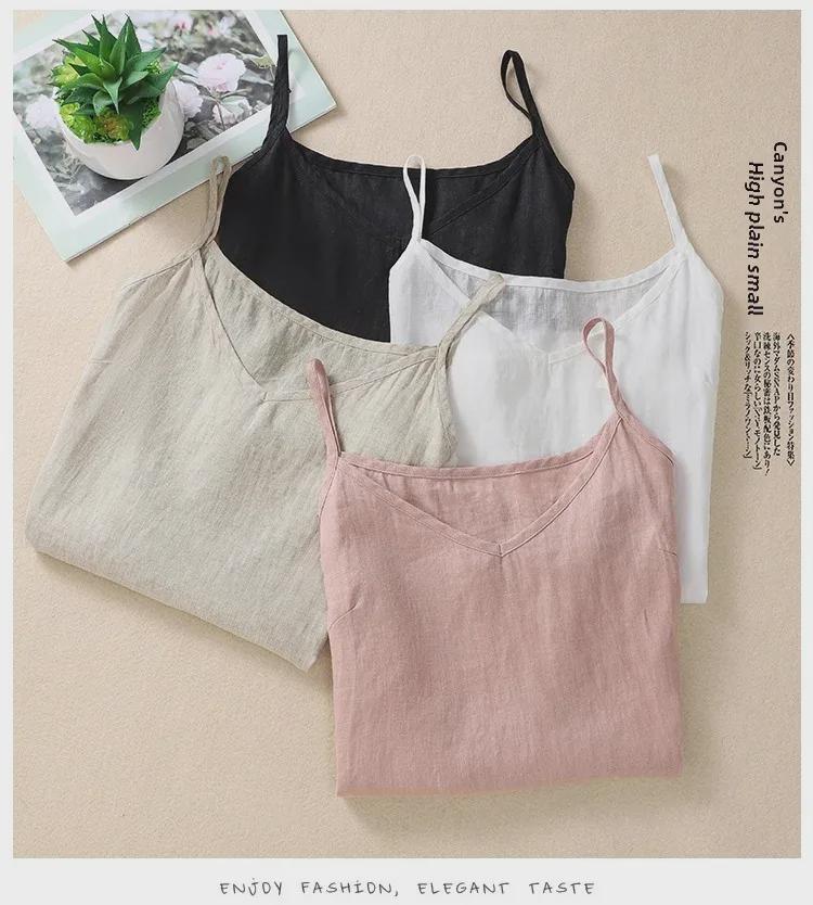 2023 Summer Lightweight Linen V-Neck Camisole