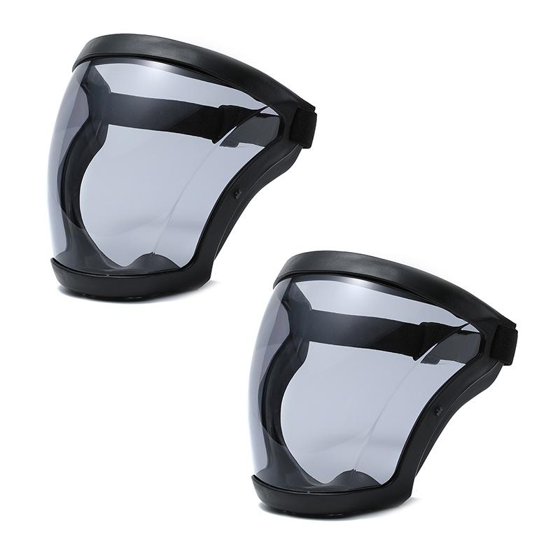 Transparent Full Faceshield Reusable Dustproof Anti-fog Mask HD Safety Glasses Kitchen Protection Anti-splash Mask With Filters