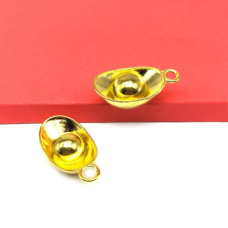 Solid alloy ingot pendant metal ornament accessories handicrafts decorative keychain pendant DIY gift