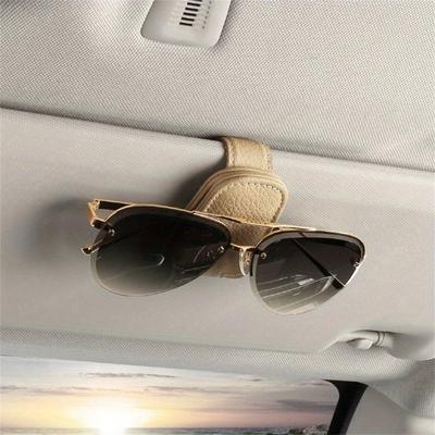 Car Clip Glasses Stand 1pc Multifunctional Car Sunglasses Holder Sun Visor Clip Stylish Driving Organizer Car Interior Supplies