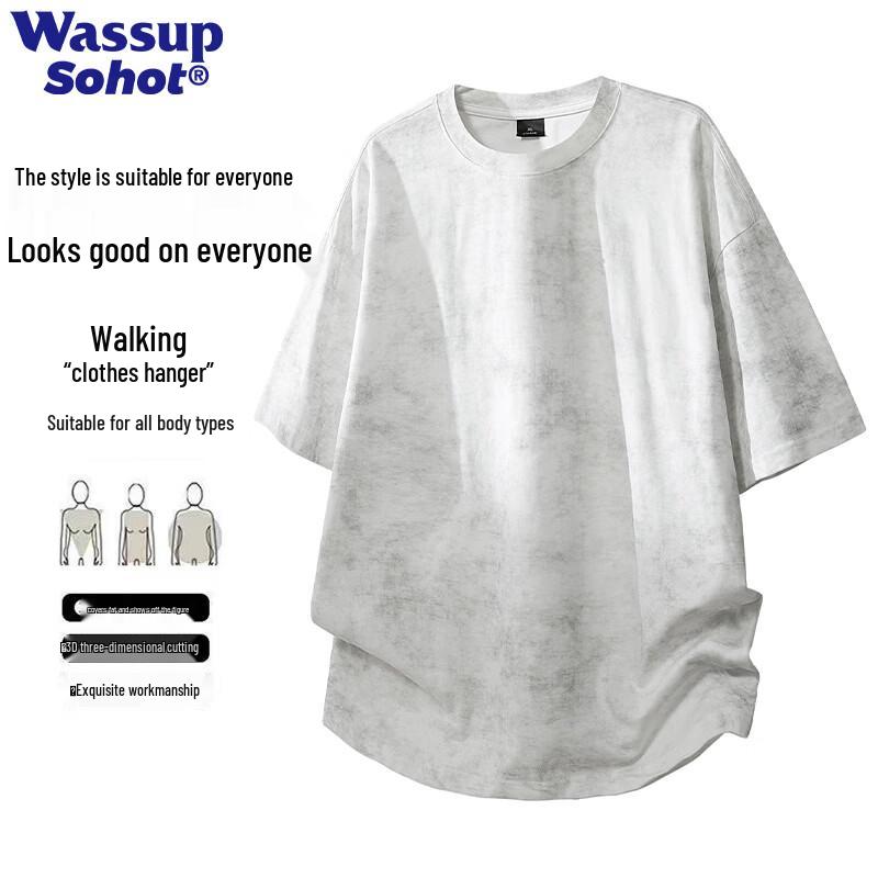 Wassup Sohot Men s Tie-Dye Short-Sleeve T-Shirt 3XL