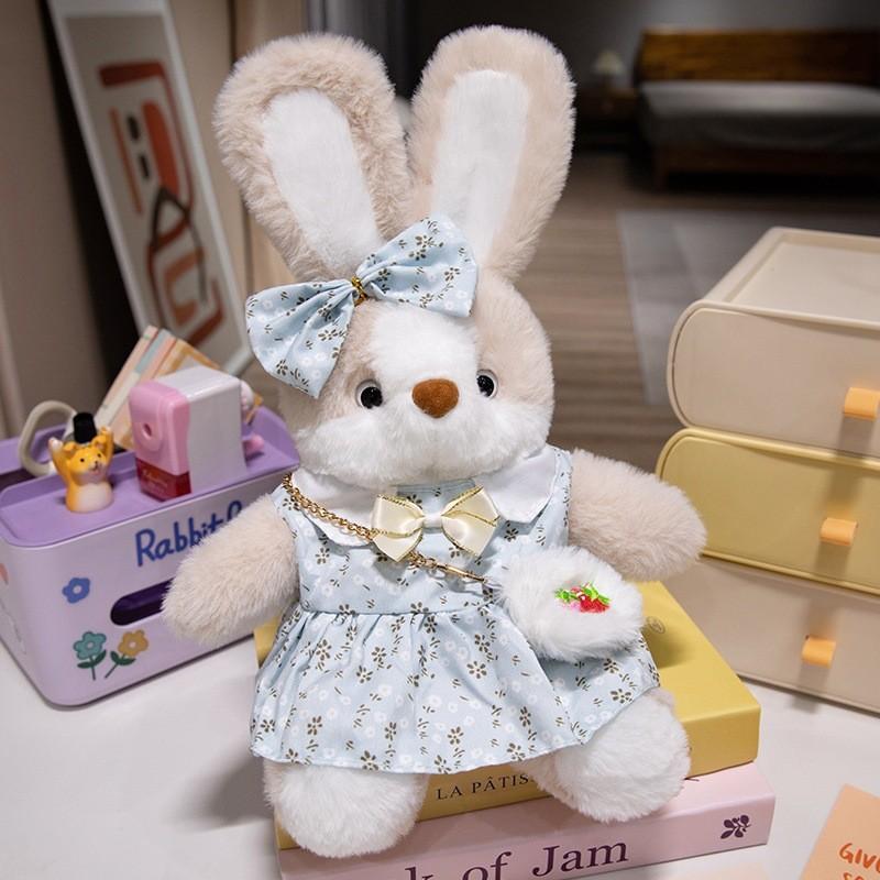 Skirt Rabbit Flower Plush Toy Wear Dress Bunny Doll Kid Birthday Decoration Gift