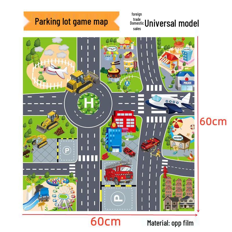 Cross-border Traffic Map Children s Play Set with Soft Film and Toy Cars
