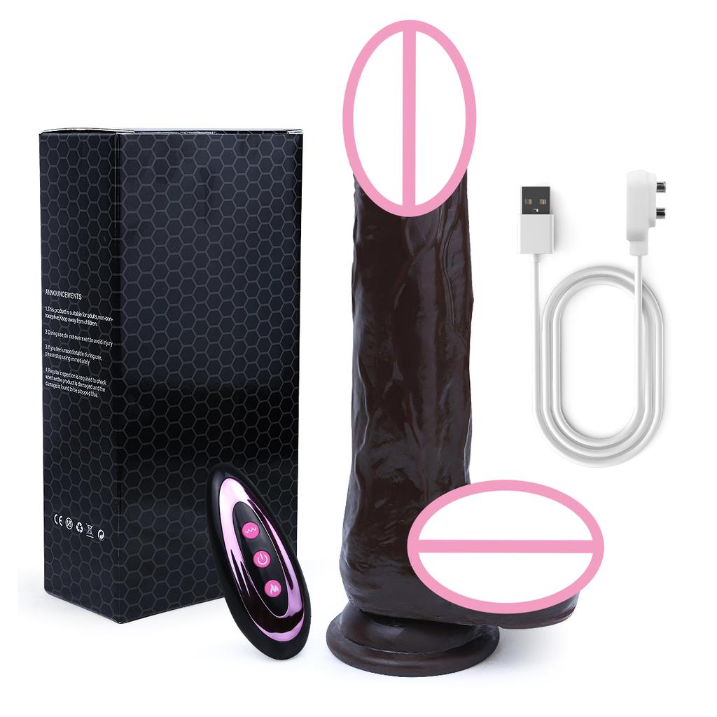 Remote Control Telescopic Rotate Dildo for Women Silicone Beginner G-spot Stimulation with Strong Suction Cup for Adult Sex Toys