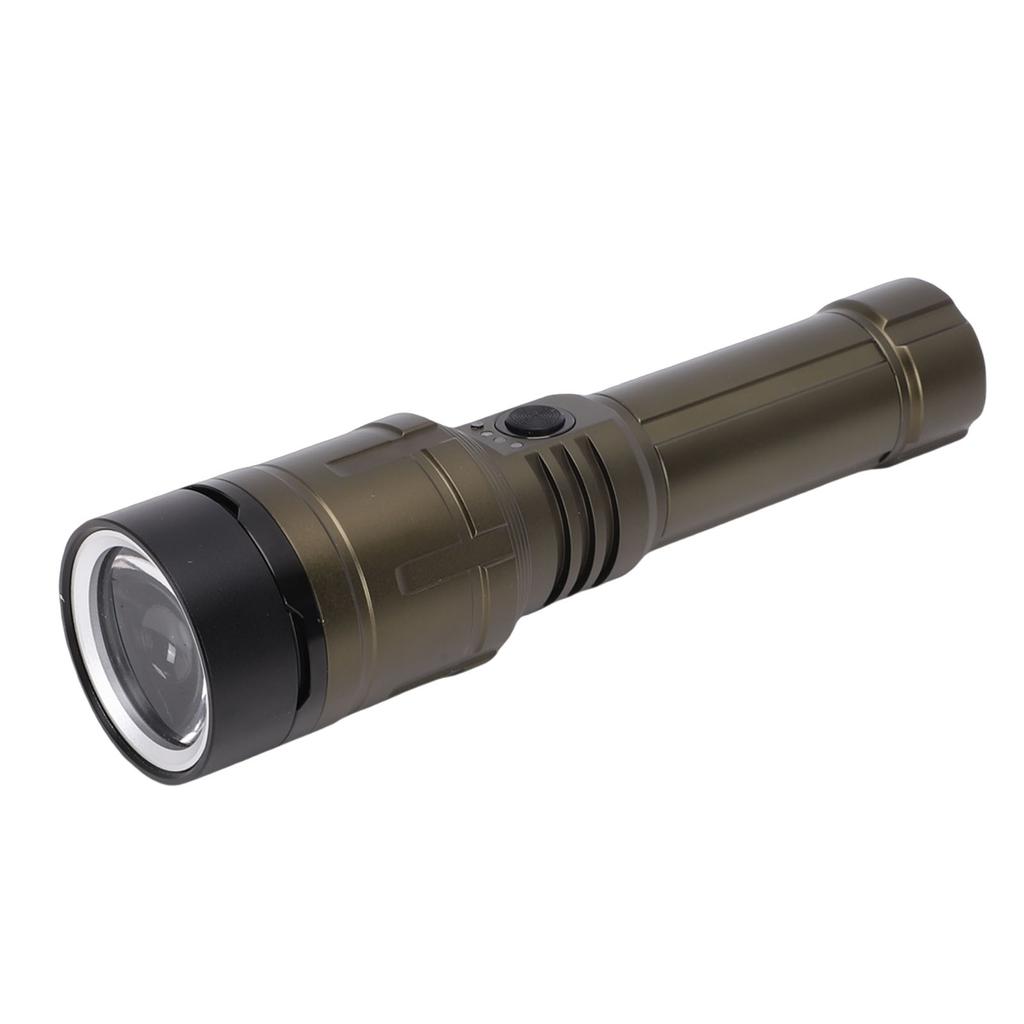 LED Flashlight 1500LM Super Bright 5 Modes Adjustable Focus USB C Rechargeable Flashlight with Lens for Outdoor Camping