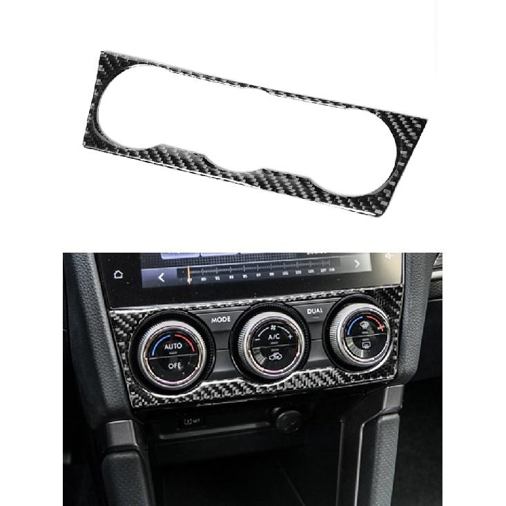 Car Carbon Fiber Central Console A/C Switch Panel Rear Dashboard Side Air Vent Outlet Cov For Subaru Forester 2013-2018