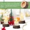 24Pcs Wood Holders Natural Birch Stump Tealight Holder Set for Rustic Centerpieces Home Decor Thanksgiving Christmas
