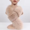 New Winter Lady Natural Real Fox Fur scarves Women Warm Fluffy Luxury Genuine Fox Fur Mufflers With Rex Rabbit Fur Scarf