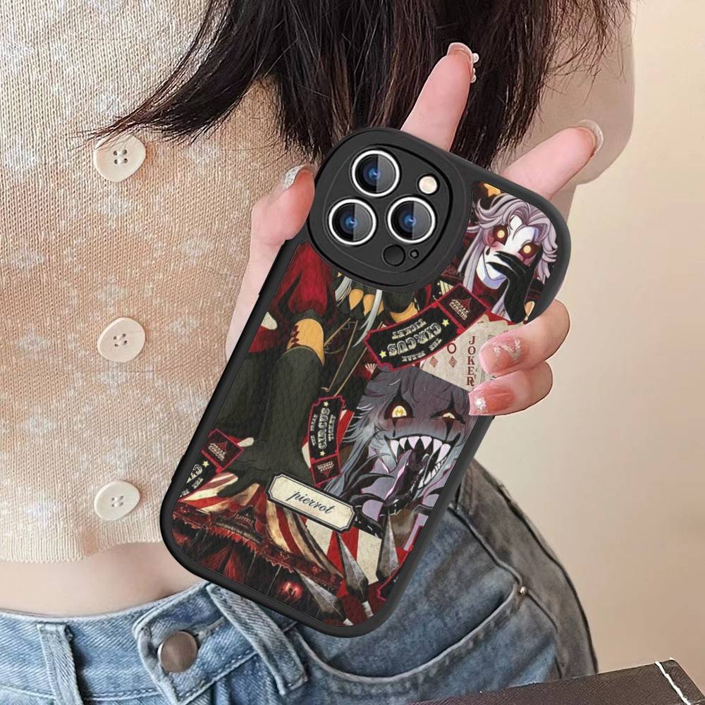 The Freak Circus Pierrot Game Silicone Phone Case For IPhone 16 15 14 13 12 11 Pro Max Mini Leather Soft Cover