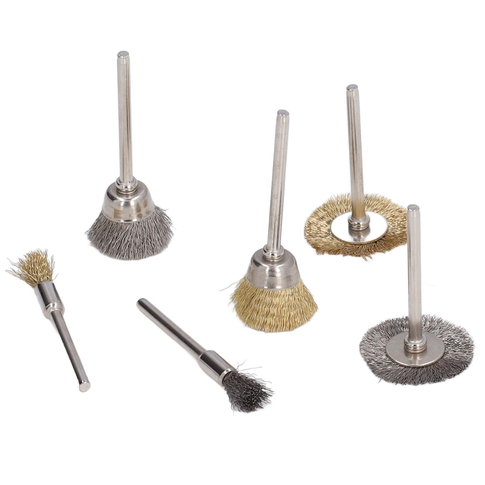 

36 шт. проволочная чашка, ручка, колесо, щетка, латунь, нержавеющая сталь, полировальные круги, полный комплект для очистки