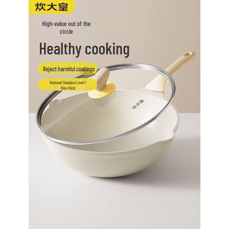 COOKER KING Big White Non-Stick Wok