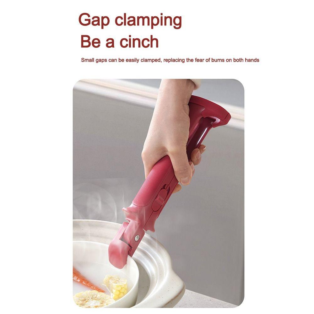 Non-slip Kitchen Bowl Clip 2in1 Anti Scalding Holder Kitchen Bowl Dish Clip  Kitchen Gadget