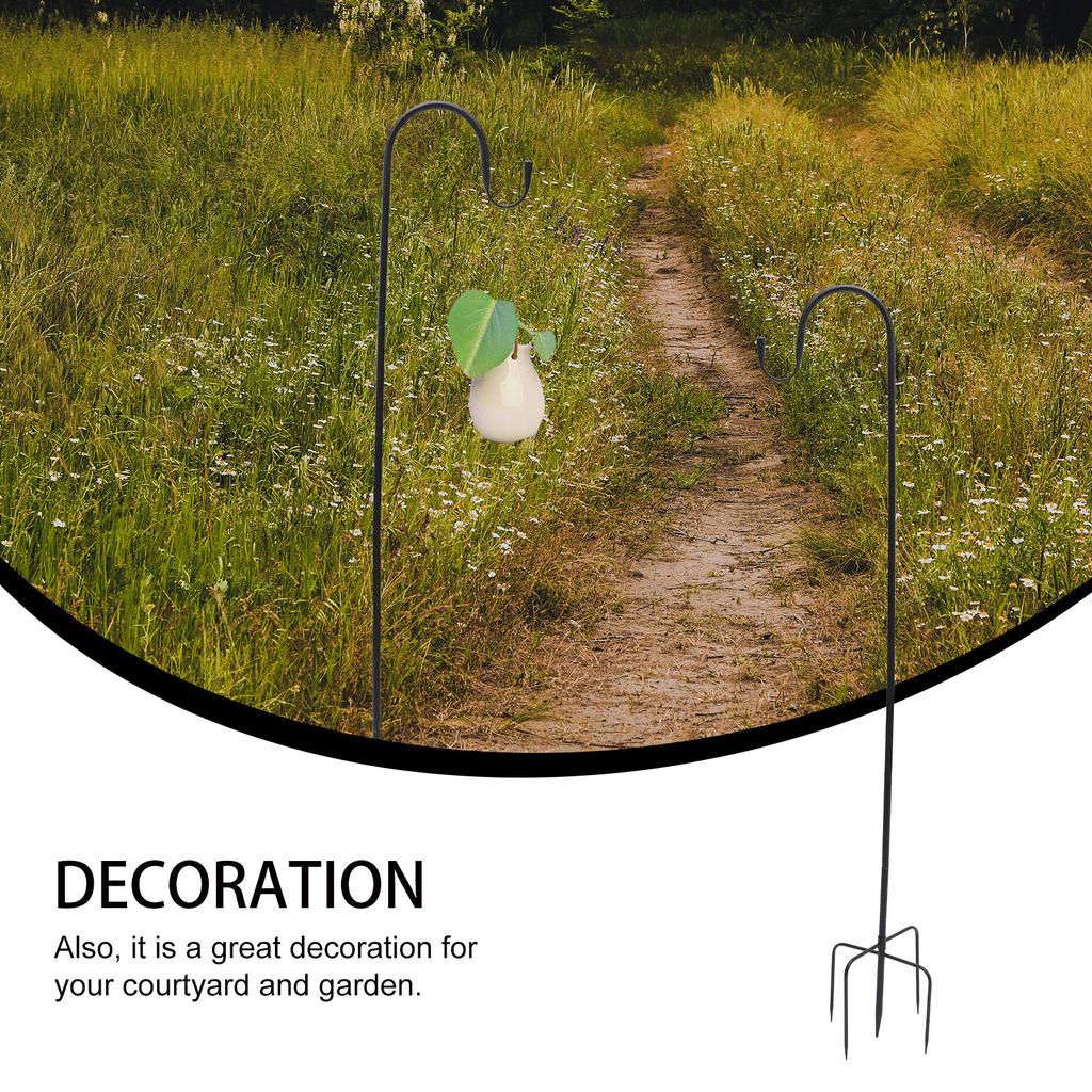 Hook Bird Feeder Pole Garden Shepherd Hooks Heavy Duty Shepherds for Outdoor Holder