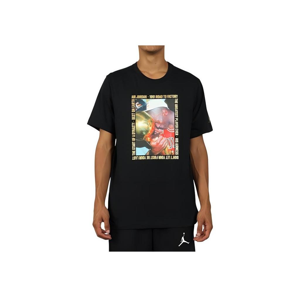 Air Jordan Remastered Photo Print T-Shirt Men Tops Black AT8936-010