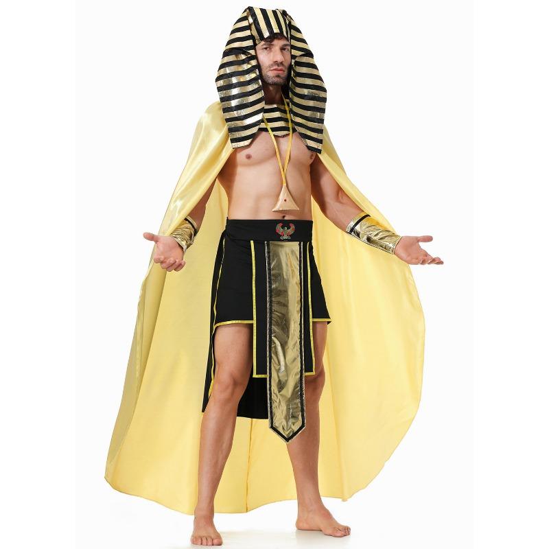 Medieval Pharaoh Costume Halloween King Adult Men's Masquerade Party Game