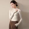 Women Fleece Mock Neck Thermal Tops Long‑Sleeve Slim Fit Basic Undershirt T‑Shirt M‑3XL