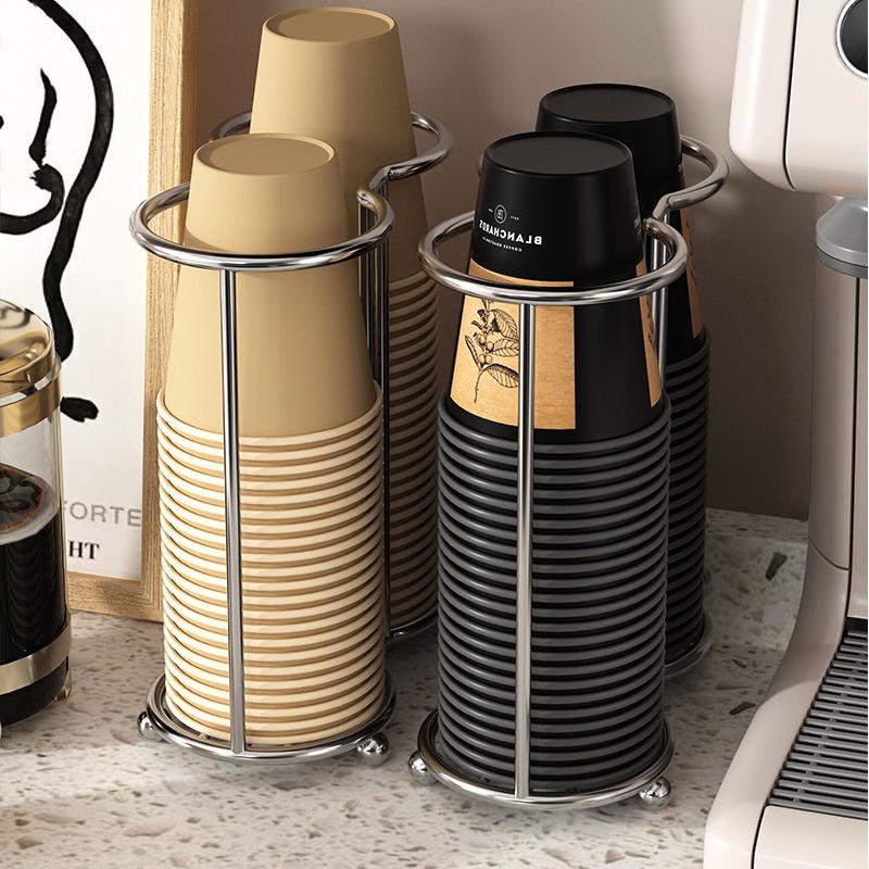 Portabicchieri di carta da cucina, raccoglitore di bicchieri monouso, portaoggetti da tavolo multifunzionale, portabicchieri da caffè per la casa