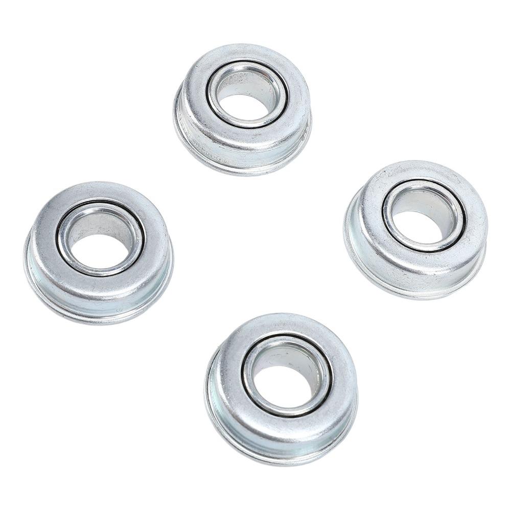 4PCS Steel Material Mower Shaft Bearings Silver Ball Bearing Replacement Lawn Mower Bearings