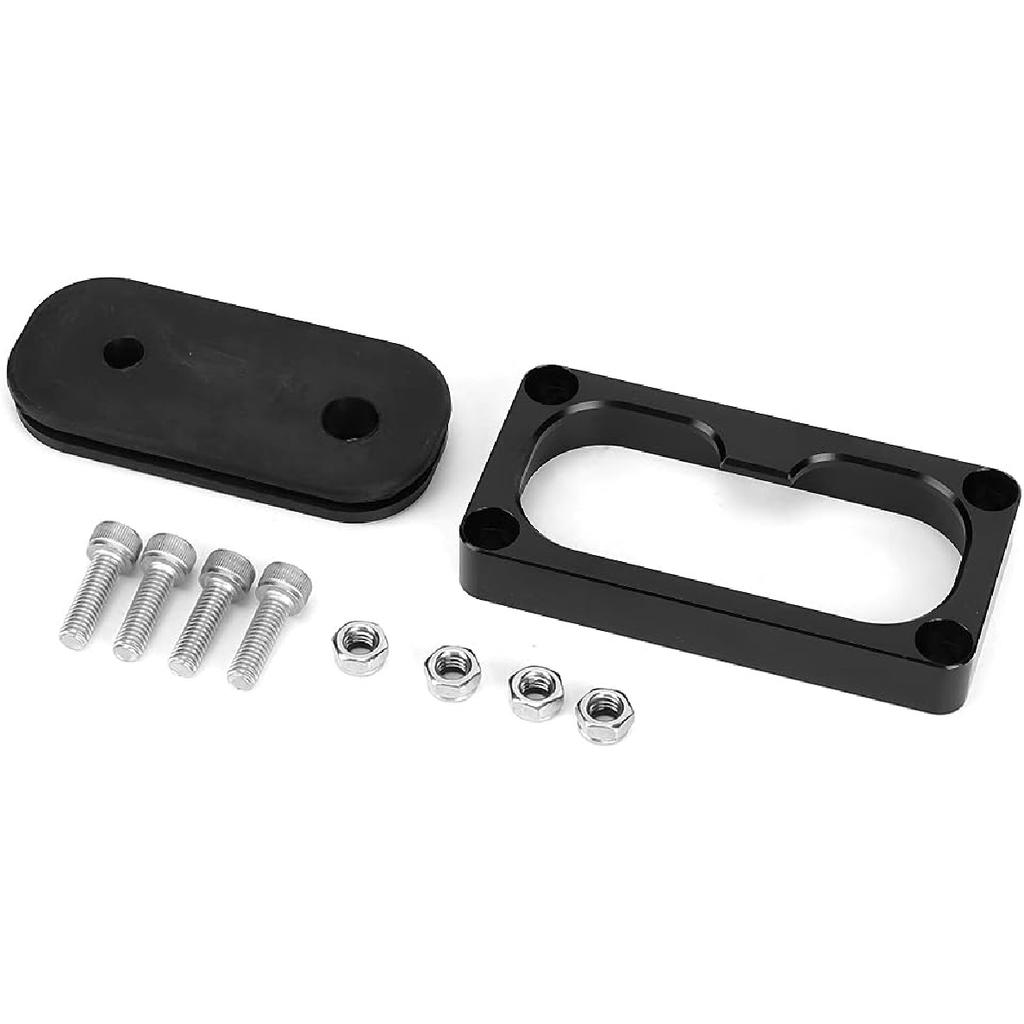 Acouto Billet Firewall Shifter Cable Grommet for Integra Black Billet Firewall Shifter Box Base Plate Mount Kit with K-Series Swap