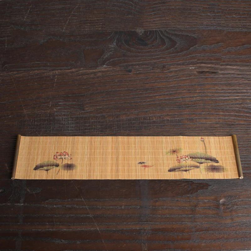 Chinese Printed Tea Tray Napkin Cloth Waterproof Table Runner Tea Mat Zen Tea Ceremony Accessories Handmade Bamboo Insulation