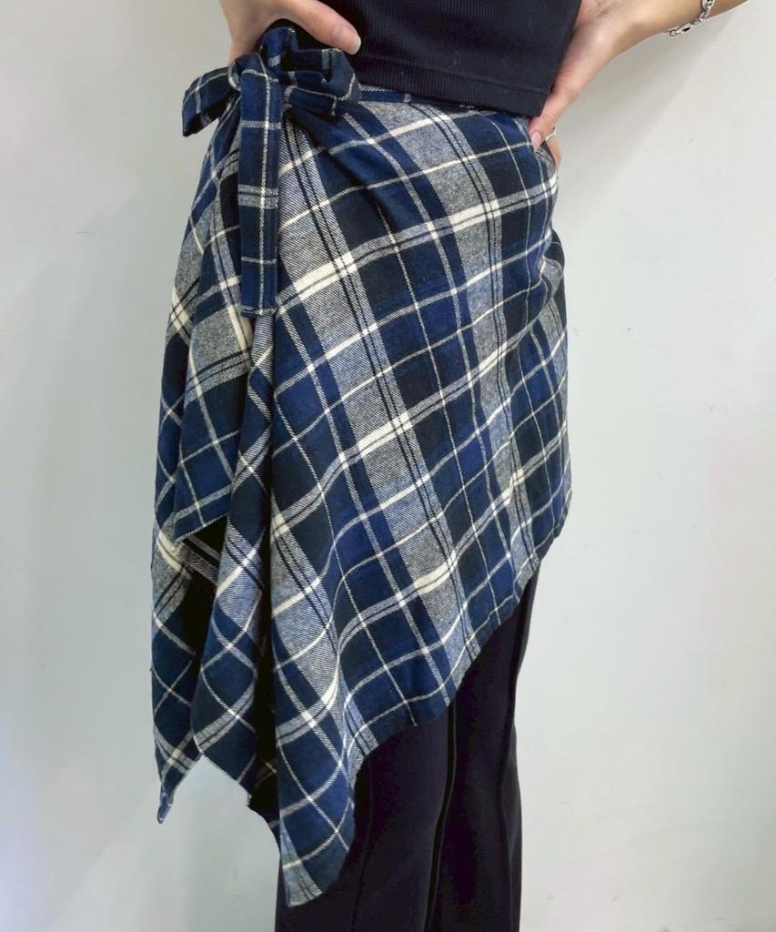 WEGO Check Wrap Size Black Women's Skirt, F,