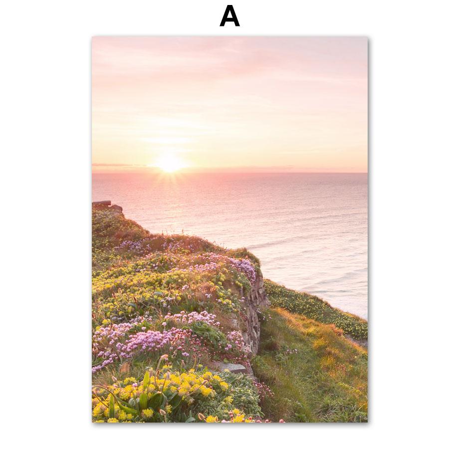 Pink Rose Orchid Sakura Crown Flower Canvas Painting Nordic Posters And Prints Wall Art Pictures For Living Room Home Decor