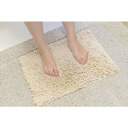 [Patented] Yamazaki Sangyo Soft Microfiber Bath Mat, Absorbent, Beige, Small, 36x50cm, Product Number 157389
