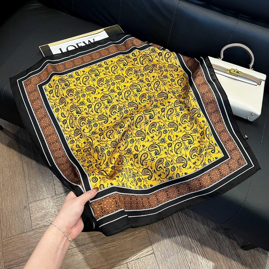 New versatile fashion silk small square scarf professional scarf silk scarf spring and summer matching scarf temperament simple silk scarf