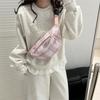 Plaid Lightweight Fanny Pack Japanese Ins Cute, Fresh and Simple Versatile Messenger Small Bag Female Mori Girl Breast Bag