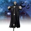 Scream Scarecrow Polyester PVC with Detachable Pole Garden Ghostface Decoration for Halloween Rural Protection
