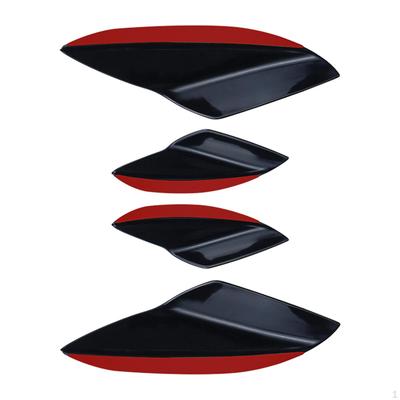 4 Pieces Universal Car Spoiler Canards Kit Diffuser Soft Automotive Supplies Auto Anti