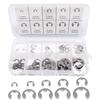 ZJYCLY 120-Piece Set of E-Type Retaining Rings, E-Clips, Circlip Kit, M1.5-M10, with Storage Box, Steel, Durable, Oil-Resistant, for Repairs