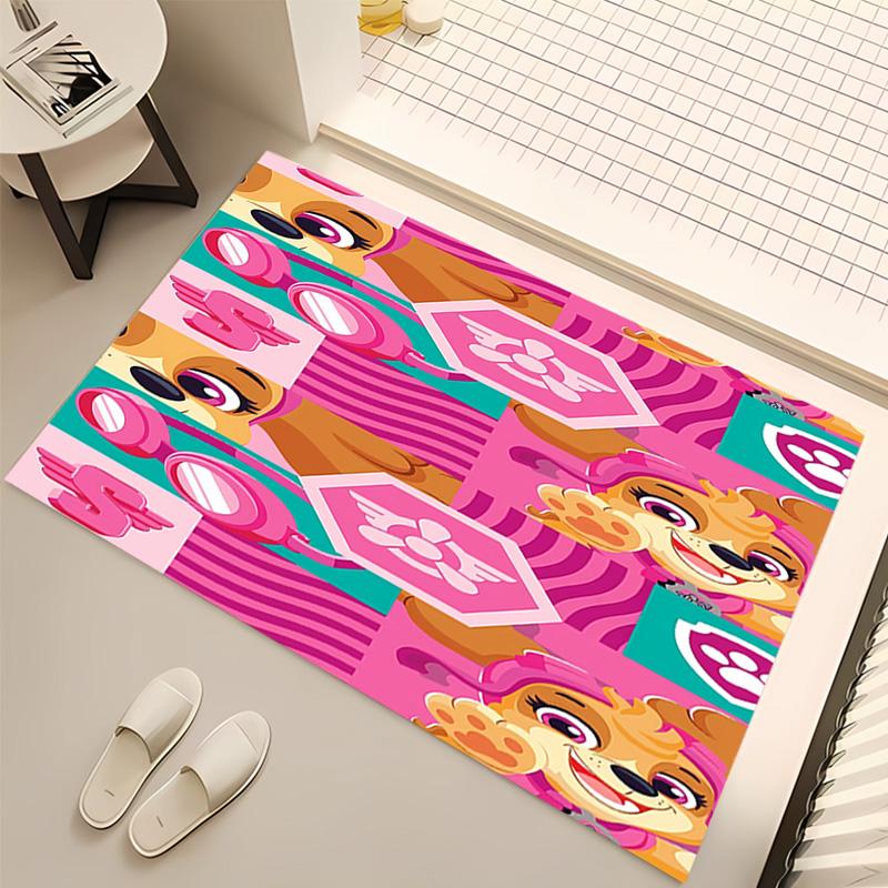 1pc Paw Patrol characters Print Area Rug - Soft, Washable Non-Slip Indoor Mat, Living Room, Home Office Decorative Rug,Office Decorative