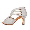 Womens Sequins Dance Shoes Girls Ballroom Party Latin Dance Shoes Jazz Salsa Performance Fashion Dance Shoes Heeled 5/7/9CM