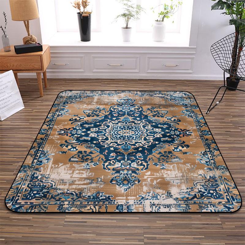 Vintage Persian Carpets Soft Large Rug for Living Room National Home Floor Mat Ancient Homestay Decor