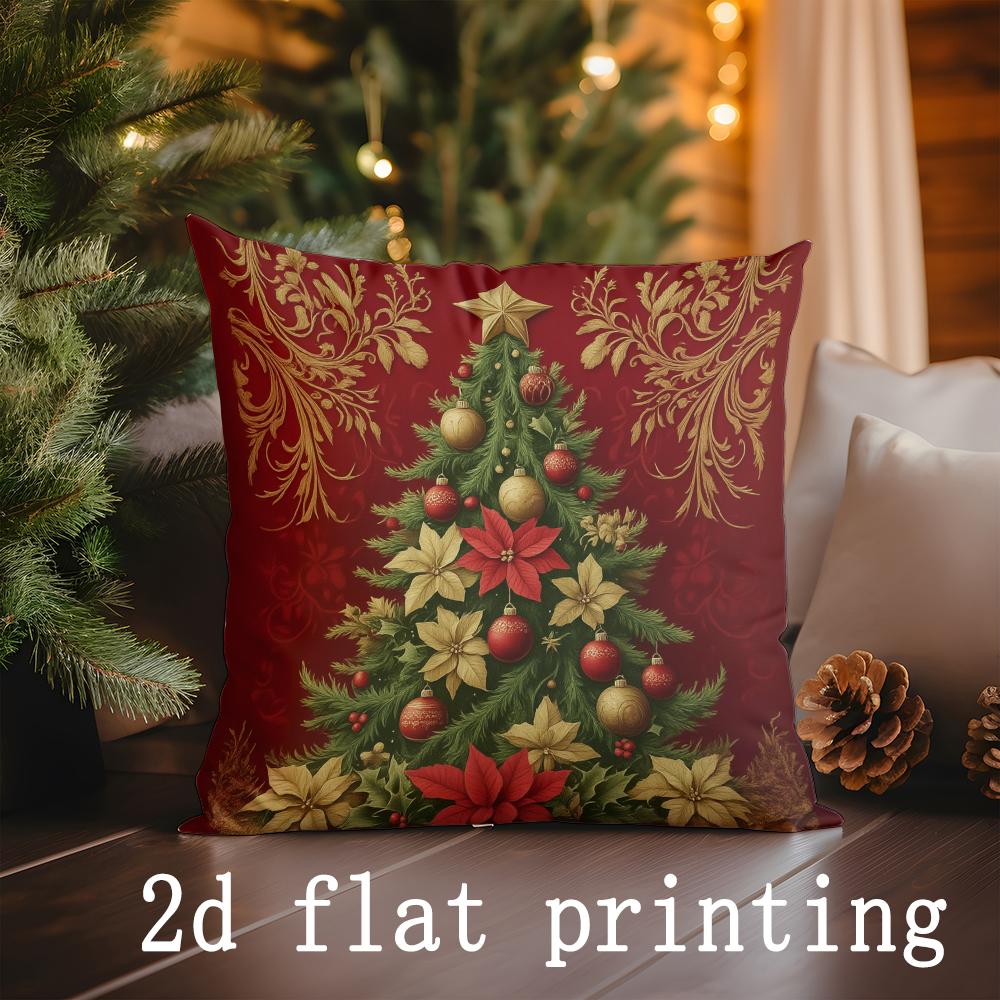 Heimdeko Weihnachten Themen Kissenbezüge Geeignet für Sofa Schlafzimmer Auto Kissenbezug Kissen Rechteckiges Rückenkissen