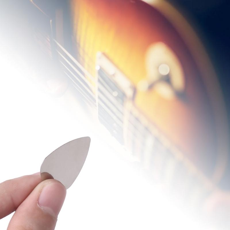 10Pcs Stainless Steel Guitar Pick Metal Electric Guitar Bass Pick Plectrum Guitar Replacement Accessory Easy To Use
