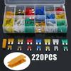 220PCS Car Fuse Kit Auto Car Truck Motorcycle Fleet Boat Standard Blade 5/7.5/10/15/20/25/30AMP Automotive Circuit Breakers
