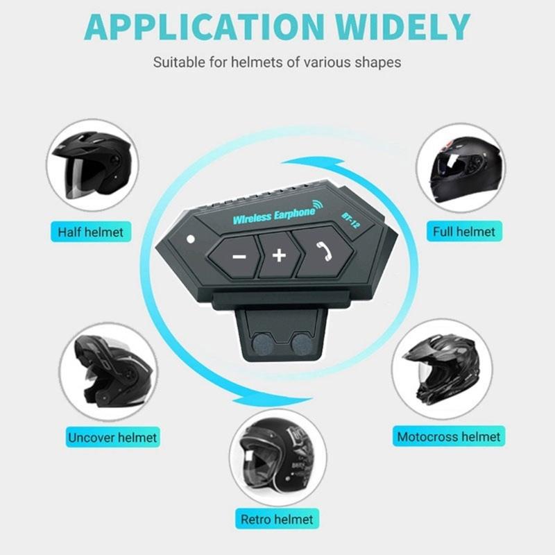 Outdoor Sports Wireless Handsfree Call Helmets Headphones, Wireless Connectivity Suitable for Cyclists Motorbike Riders