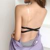 One Piece Trägerloser Unsichtbarer Damen BH Gerafft Kreuzschönheitsrücken Tube Top Weiblich Nahtloses Bralette Umwickelte Brust Unterwäsche