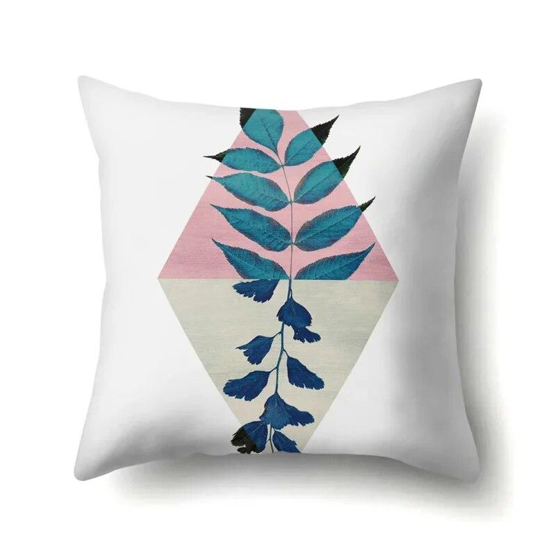 45x45cm Plant Flower and Leaf Printing Series Throw Pillow Cover Sofa Office Seat Car Cushion  Home Decoration