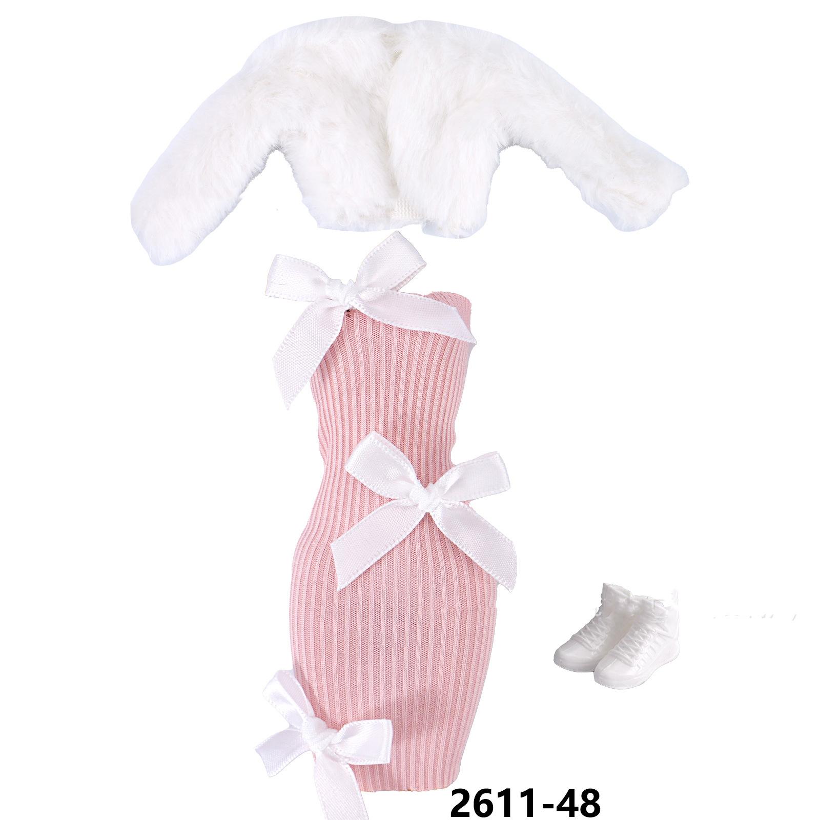 

Latest 30Cm Doll Clothes Diy Accessorie Plaything Fashion Elegant Plush Jacket Girl Coat Luxury Dress Suit For 1/6 Bjd Fr Supermodel Doll Fits 30cm dolls