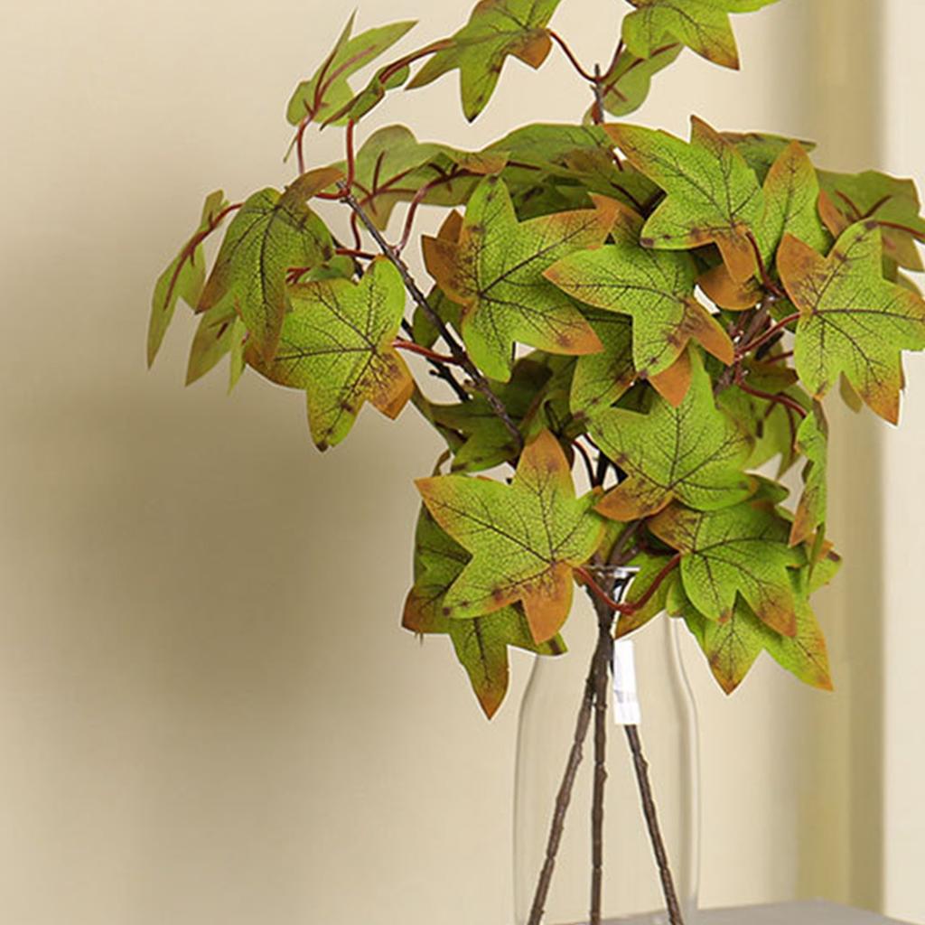 4pcs Simulation Maple Leaf Single Artificial Maple Leaf Flower Arrangement Accessories