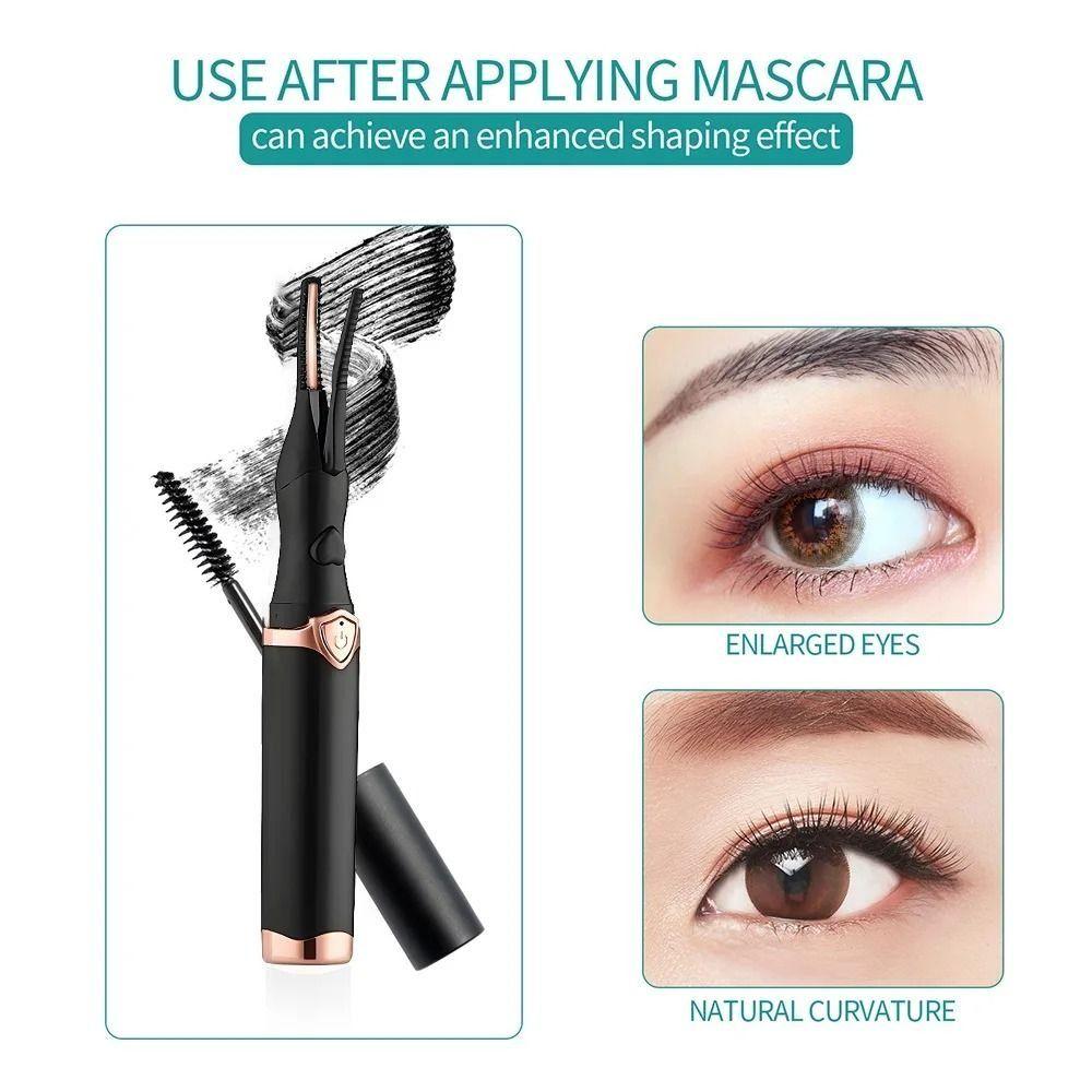 

Lasting Curling Heated Eyelash Curling Device Wide Angle Eyelash Clip Travel чёрный