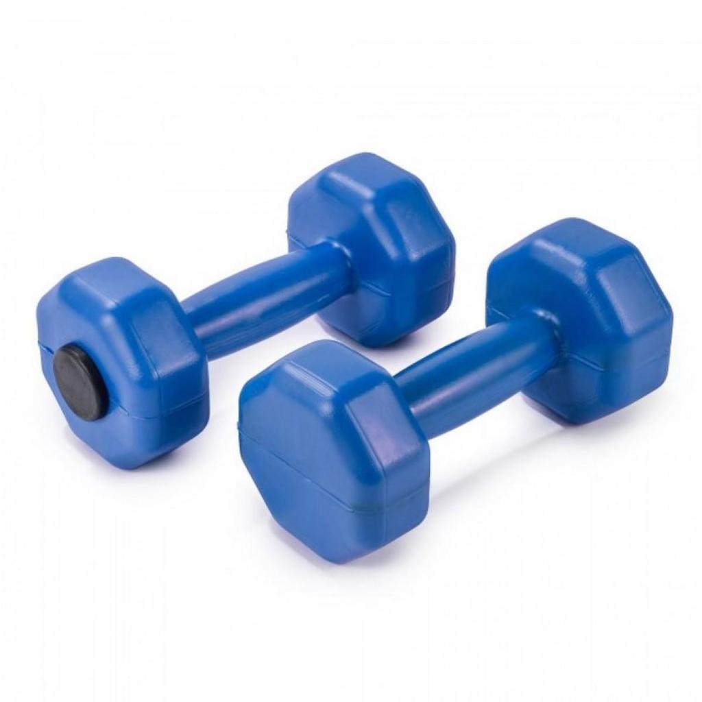 Гантели для фитнеса PERTO 2шт композитные пластиковые по 1кг, 1.5кг, 2.0кг