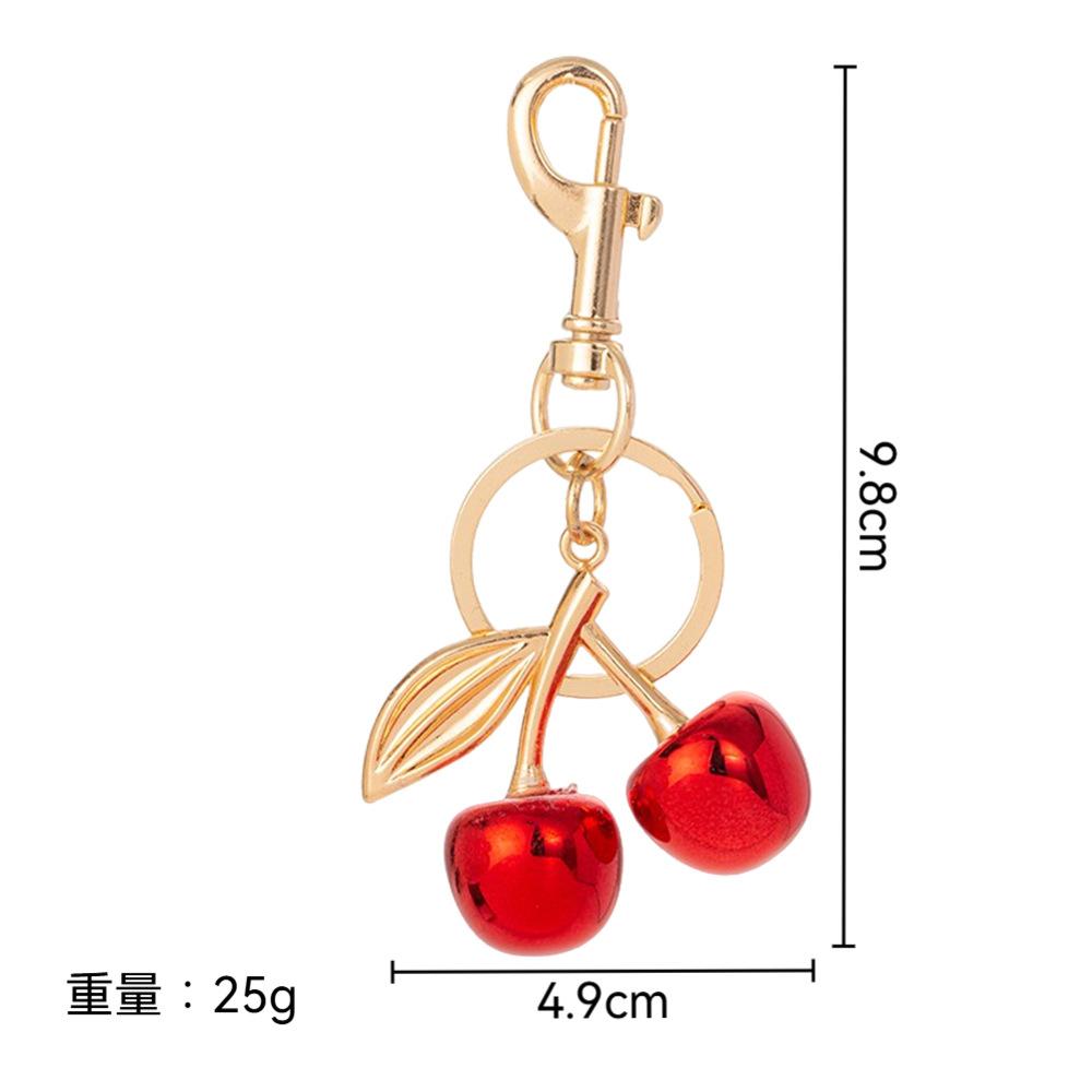 Cherry Women S Bag Pendant Exquisite Cherries Fruit Keychain Pendant Multi-Colored Cherry Keychain Bag Hanging
