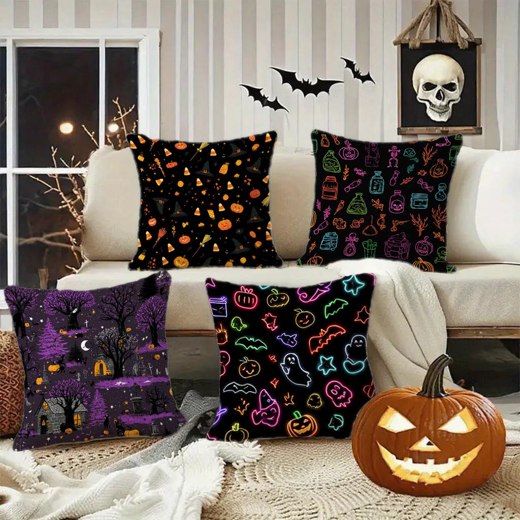Halloween-Themed Pillowcases For Homesuitable For Sofa Car Bedroom Decorative Cushion Cover Pillow Cover
