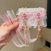 Princess Style Children's Hanfu Hair Clips - Ancient Chinese Tassel Ribbon Headdress for Girls